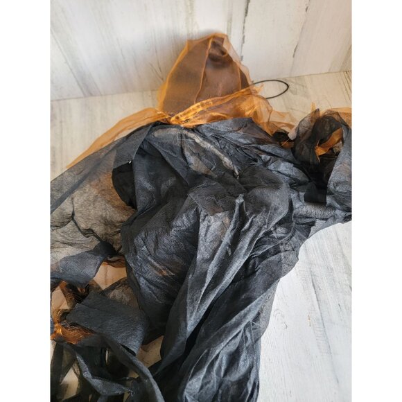 Orange grim reaper hanging prop Halloween decor web spider - Picture 7 of 9